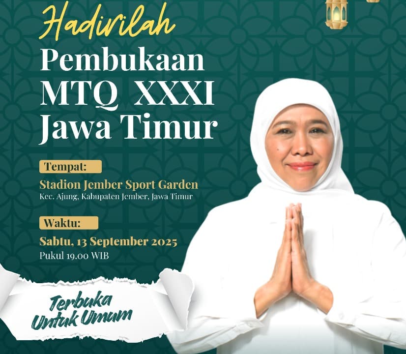 Dibuka Malam Ini, MTQ XXXI Jatim Siap Digelar di Jember Sport Garden