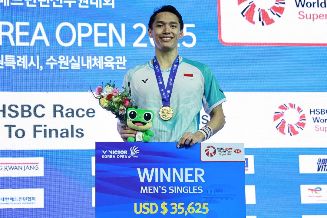 Sukses Juara Korea Open 2025, Jonatan Christie Ungkap Rasa Syukur dan Ambisi Selanjutnya