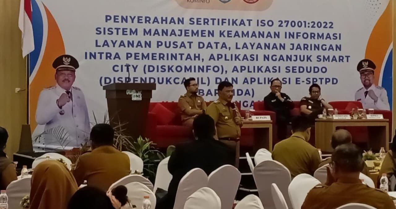 Lindungi Data dan Informasi di Era Digital, Pemkab Nganjuk Raih Sertifikat ISO 27001:2022