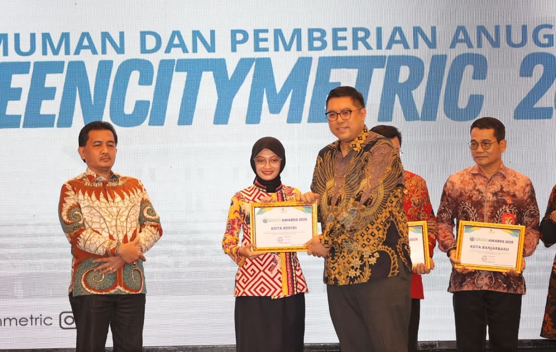 Kediri Masuk Lima Besar Kota Paling Berkelanjutan Versi UI GreenCity Metric 2025