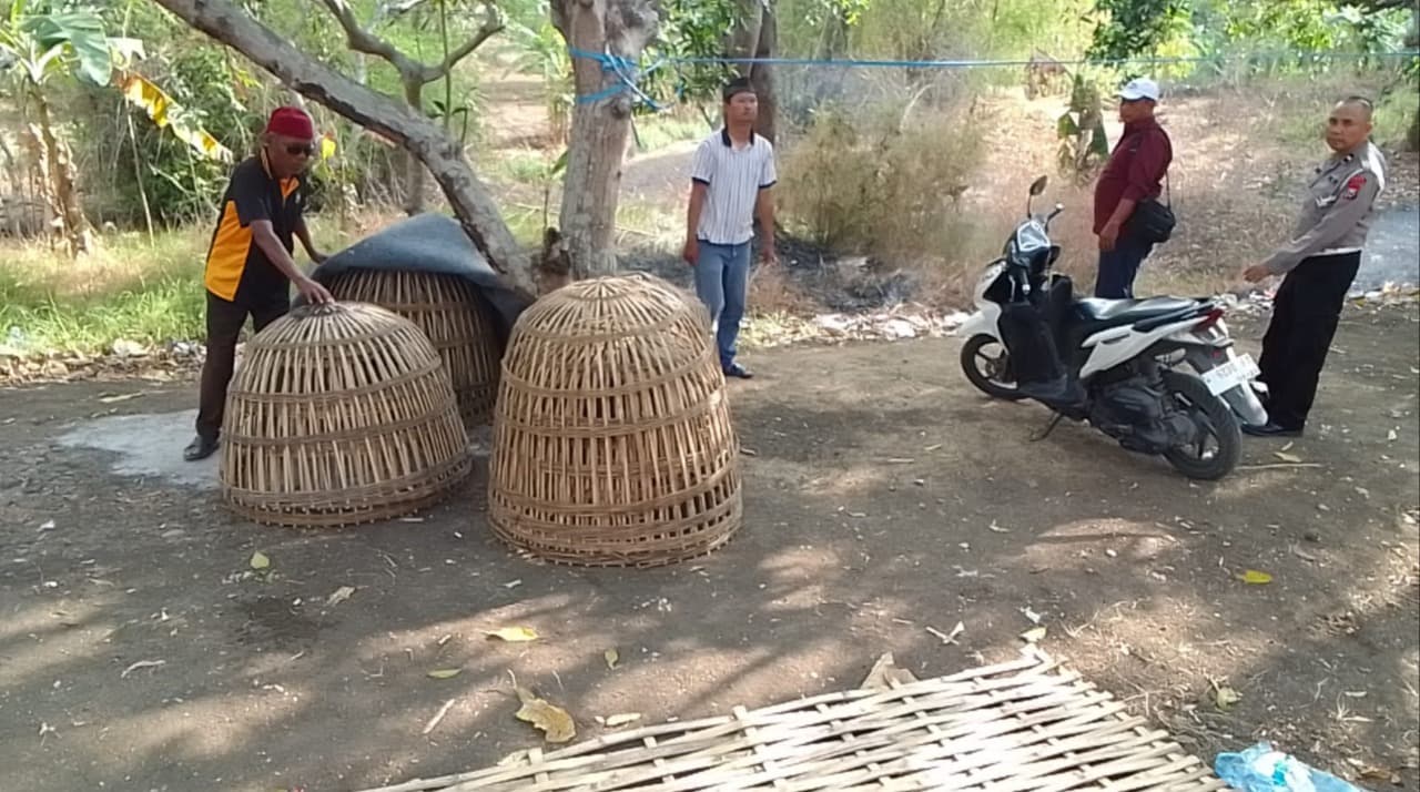 Polisi Grebek Arena Sabung Ayam di Tengah Sawah Menganti Gresik