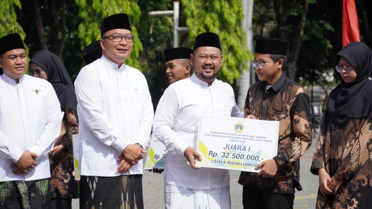 Raih Juara Umum MTQ Jatim, Kafilah Gresik Diganjar Reward Ratusan Juta
