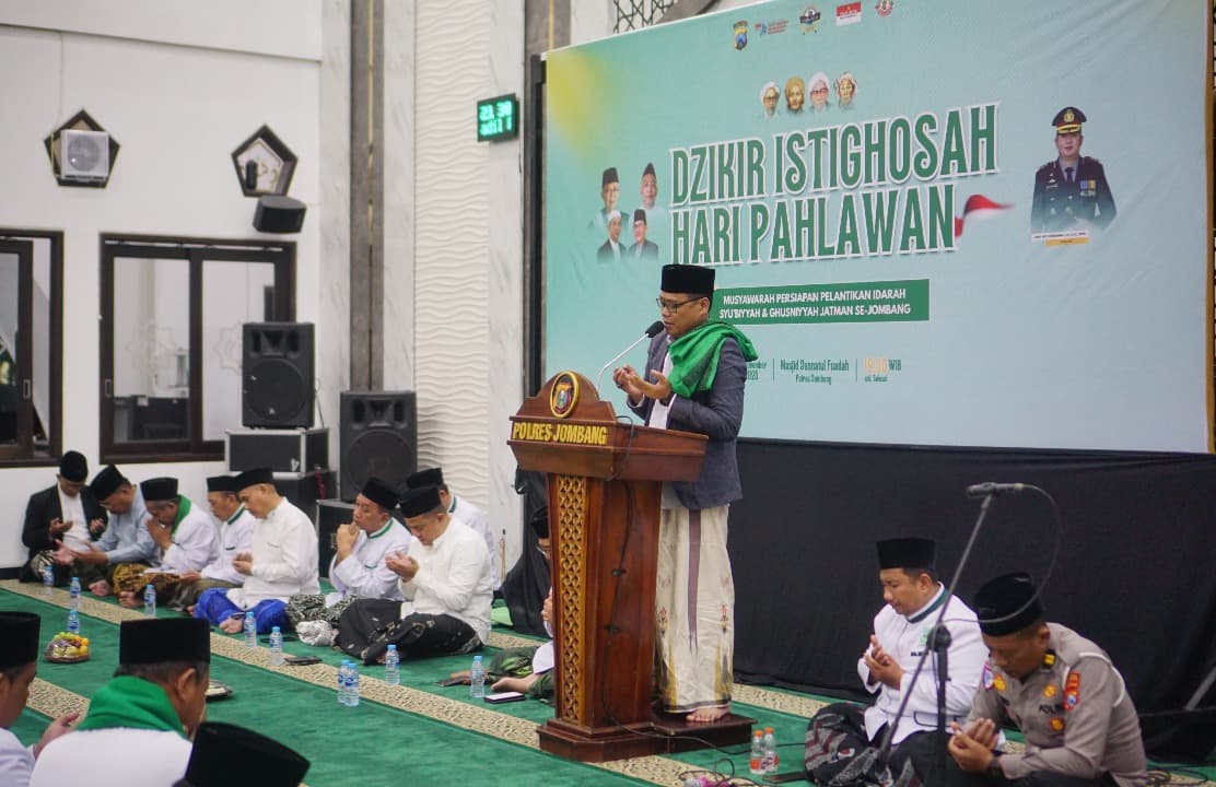 Perkuat Keamanan Masyarakat, Polres dan JATMAN Jombang Gelar Istighosah