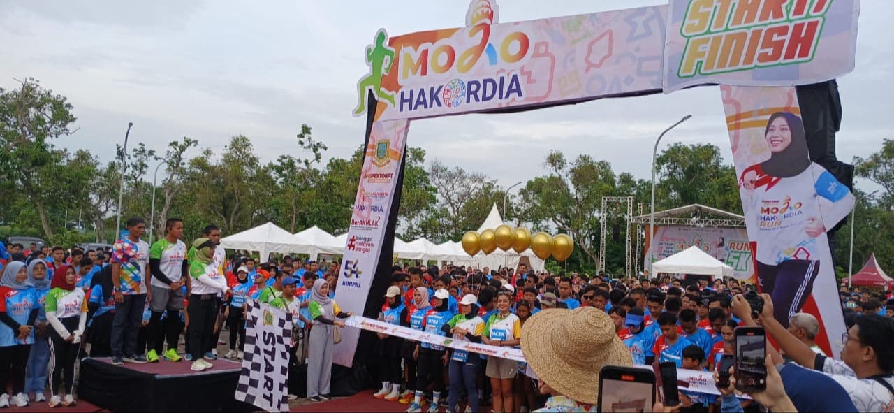 Ribuan Peserta Ikuti Hakordia Run 2025, Tutup Mojo Festival di Kota Mojokerto