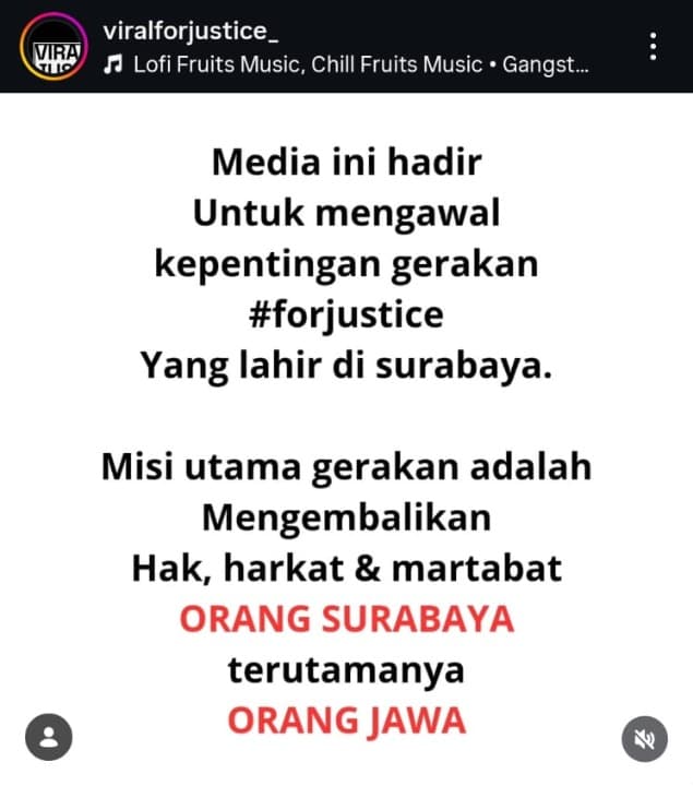 Video @viralforjustice Picu Isu SARA, Pusura: “Surabaya Rumah Semua!”