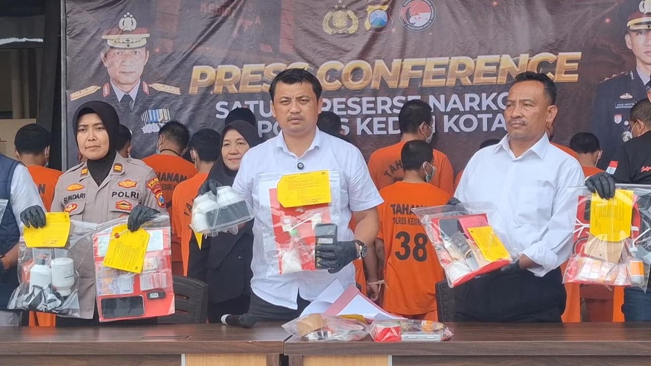 Polisi Ringkus Ratusan Pengedar Narkoba di Kota Kediri dalam Setahun