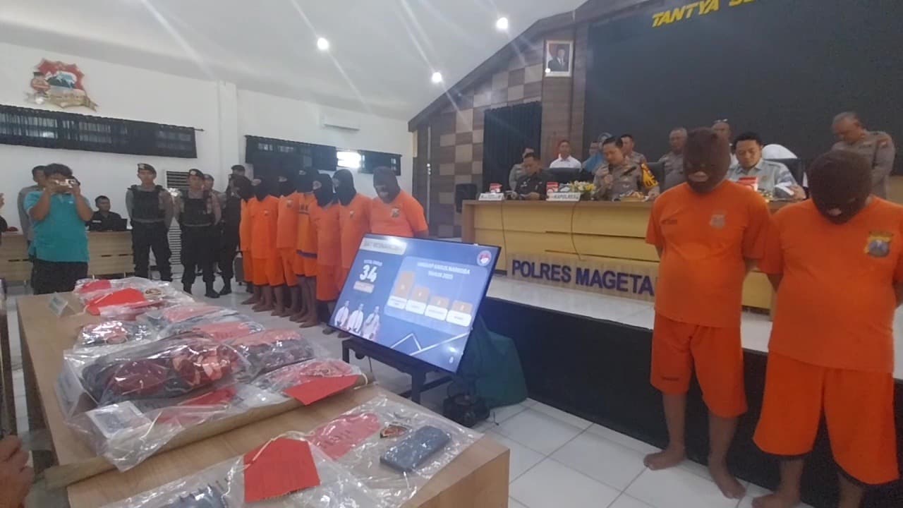Polres Magetan Rilis Akhir Tahun 2025, 157 Kasus Kriminal Berhasil Diungkap