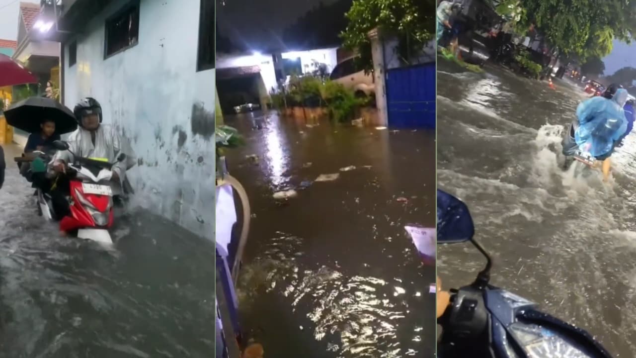 Banjir Rendam Sejumlah Wilayah Surabaya, Warga Ramai Unggah Kondisi di Media Sosial