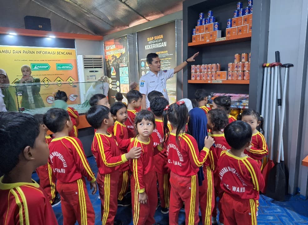 Siswa TK DWP Waru Belajar Kebencanaan di Edukasi Bencana BPBD Jatim