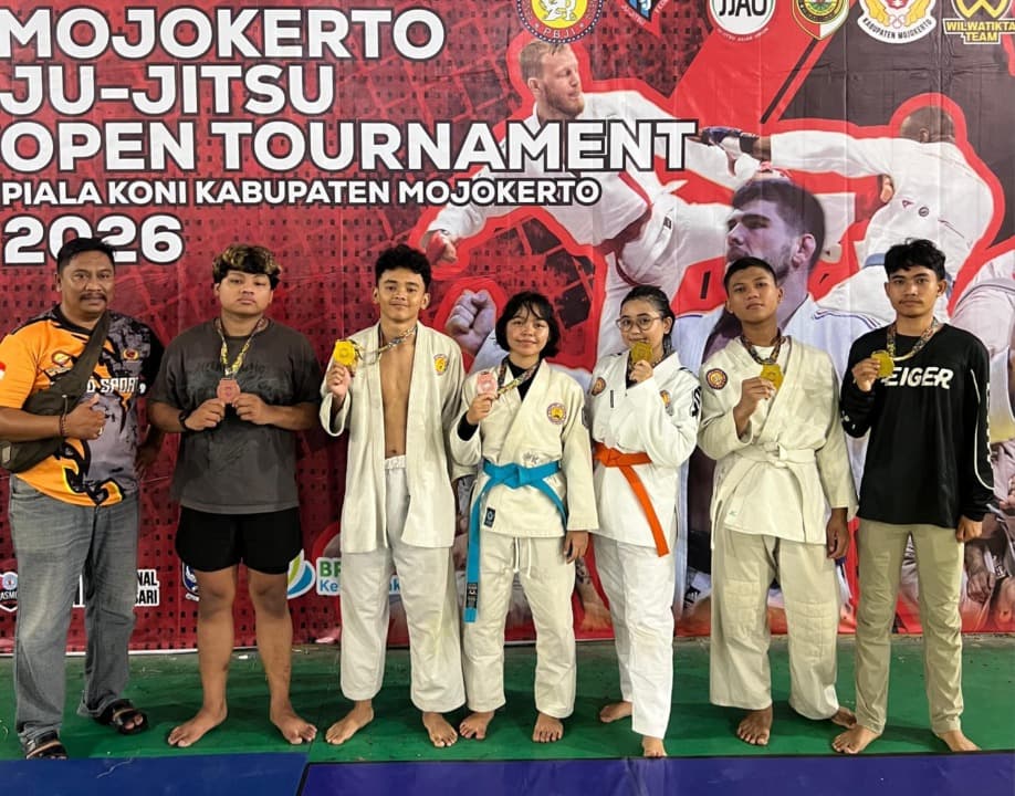 Atlet Jujitsu Sidoarjo Raih 5 Medali Emas di Mojokerto Jujitsu Open Turnamen 2026