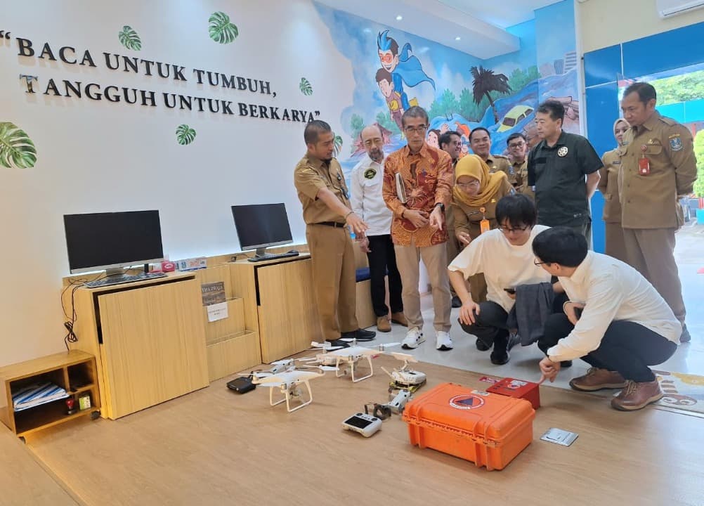 Tim CIS Jepang, BRIN dan BPBD Jatim Berkolaborasi Manfaatkan Drone untuk Mitigasi Bencana