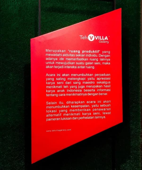 Teh Villa Gallery Art, Menikmati Seni di Tengah Pabrik Sambil Berbagi untuk Sesama