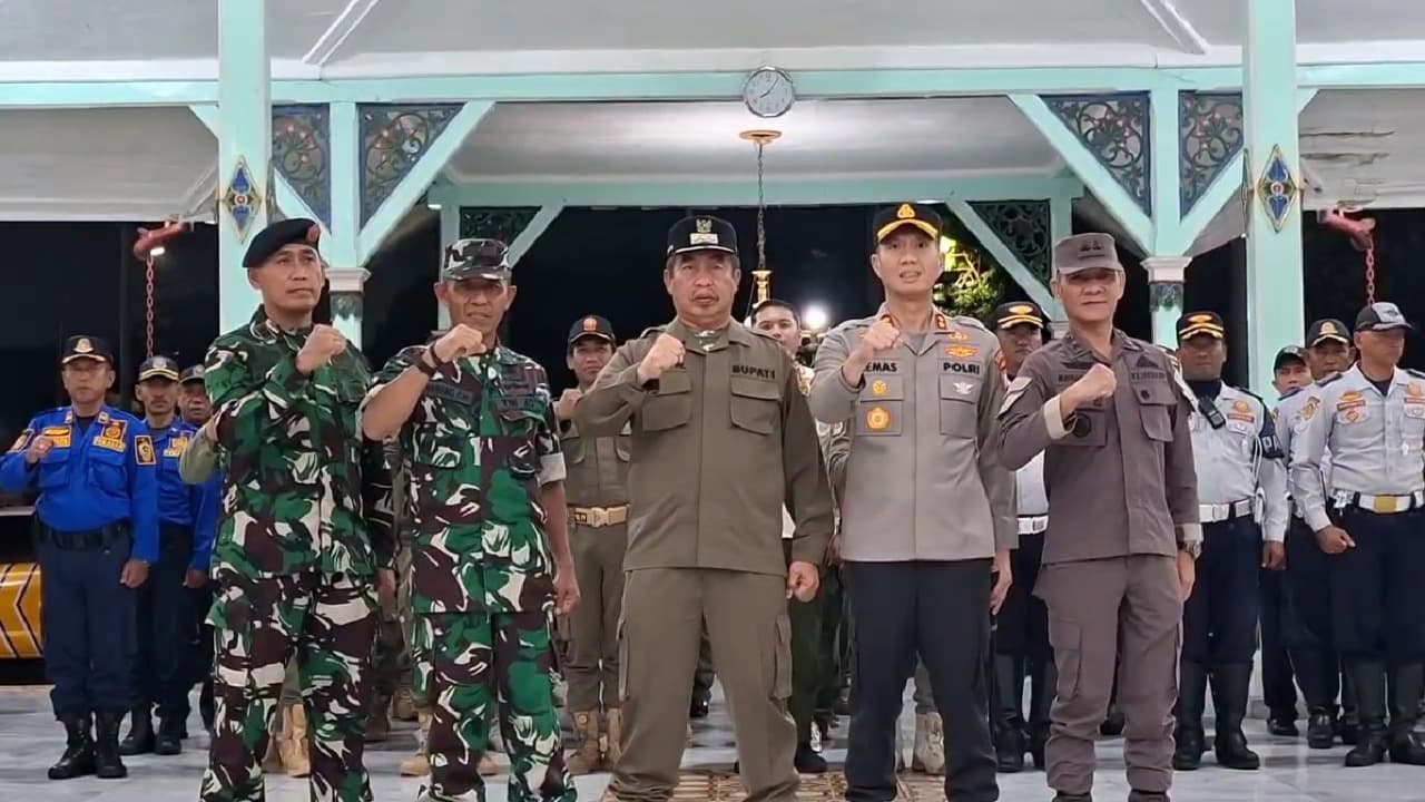 Ciptakan Suasana Kondusif Jelang Ramadan, Pemkab Madiun Gelar Patroli Gabungan