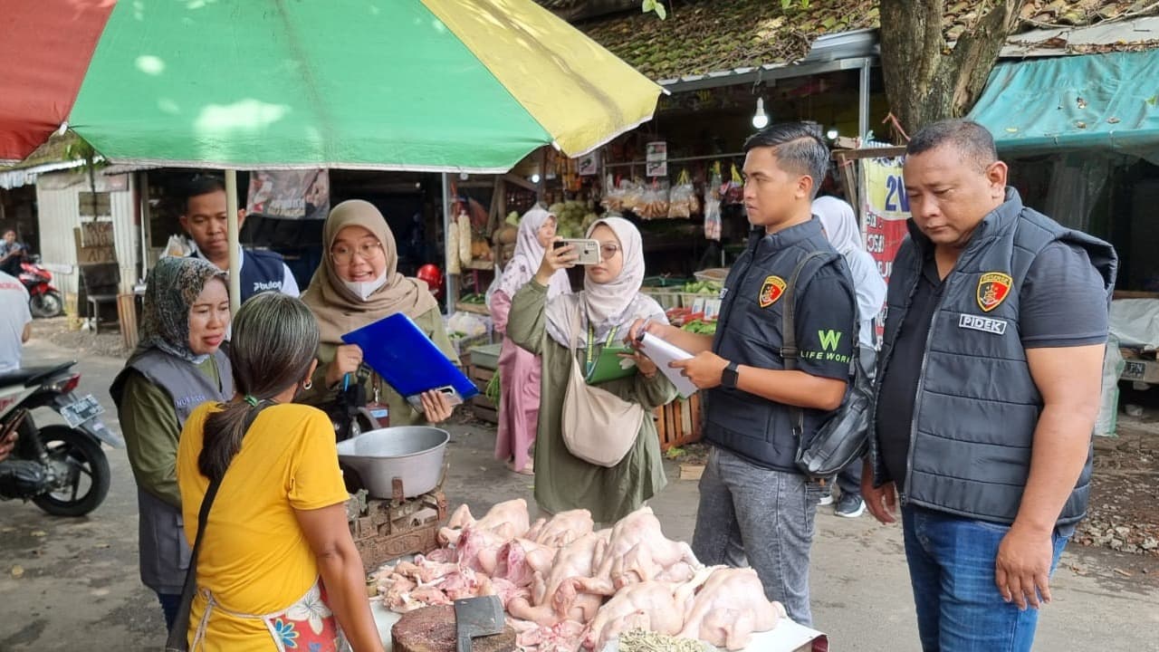Satgas Pangan Polres Mojokerto Temukan Harga Cabai Rawit dan Daging Ayam Naik