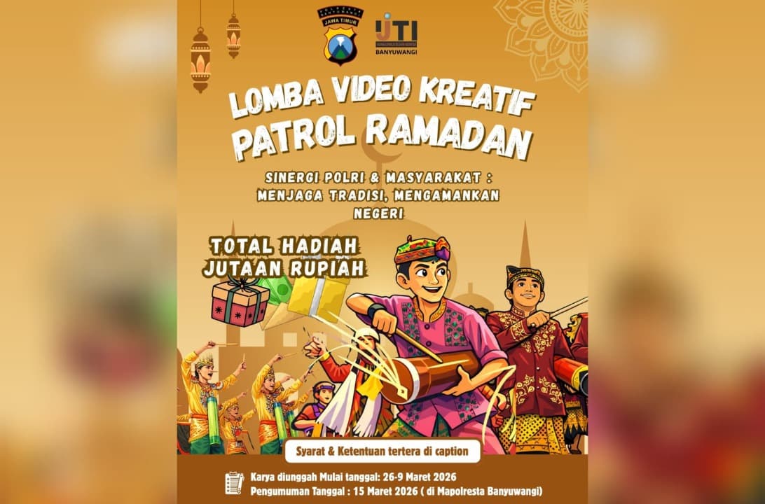 Polresta Banyuwangi dan Ikatan Jurnalis Televisi Indonesia Korda Banyuwangi Gelar Lomba Video Kreatif Patrol Ramadan 2026