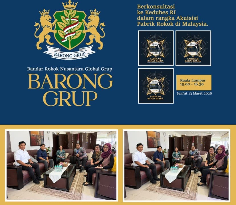 Perluas Pasar Ekspor, Barong Grup Siap Akuisisi Pabrik Rokok di Malaysia