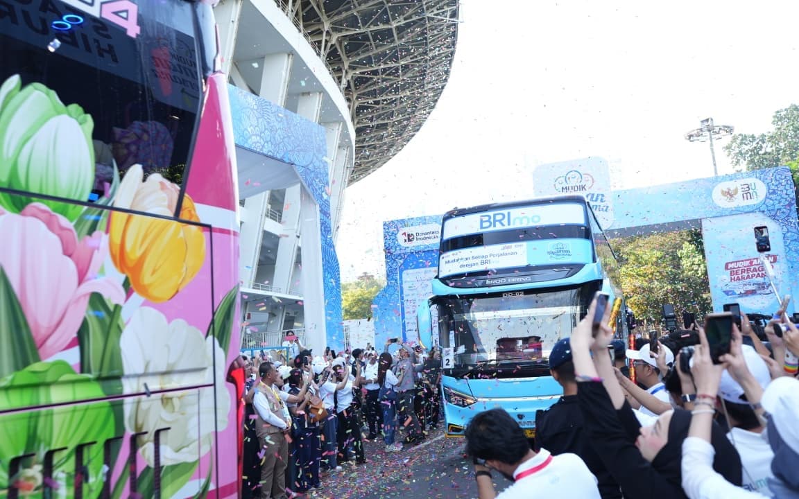 Dihadiri Menko AHY dan Kepala BP BUMN, BRI Lepas 101 Armada Bus Mudik Gratis 2026