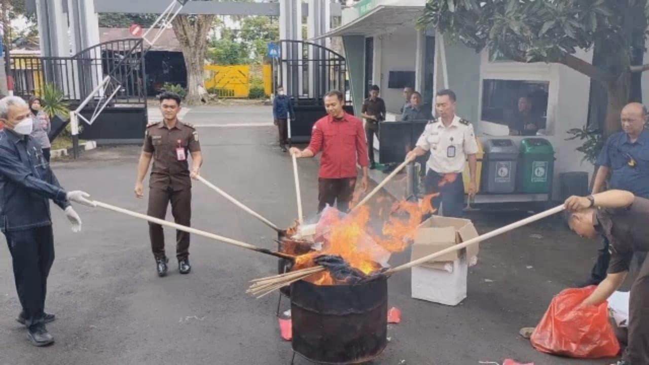 Pemusnahan BB, Pil Setan Tembus 128 Ribu Butir
