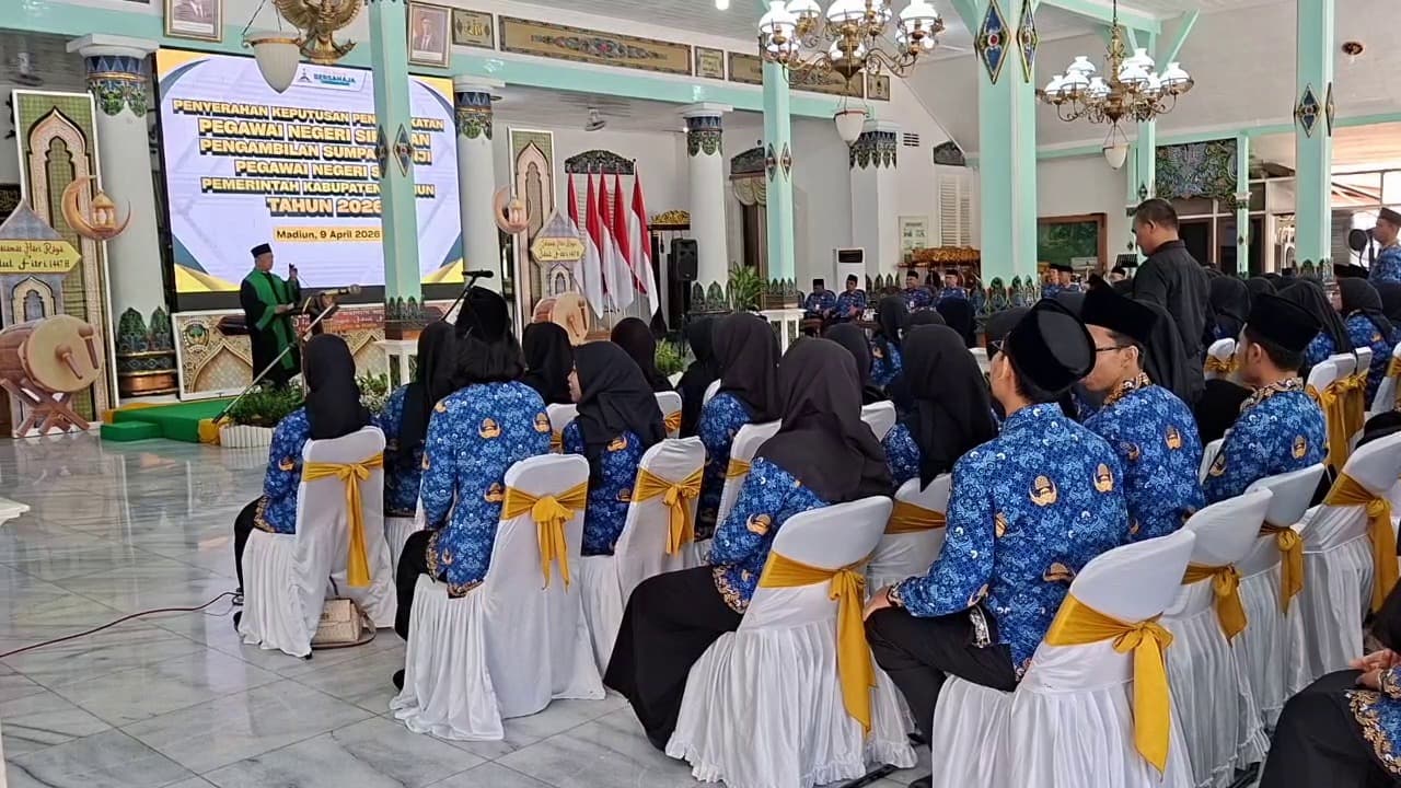 Efisiensi Energi, ASN Pemkab Madiun Terapkan Pola Kerja 4 Hari WFO dan 1 Hari WFH
