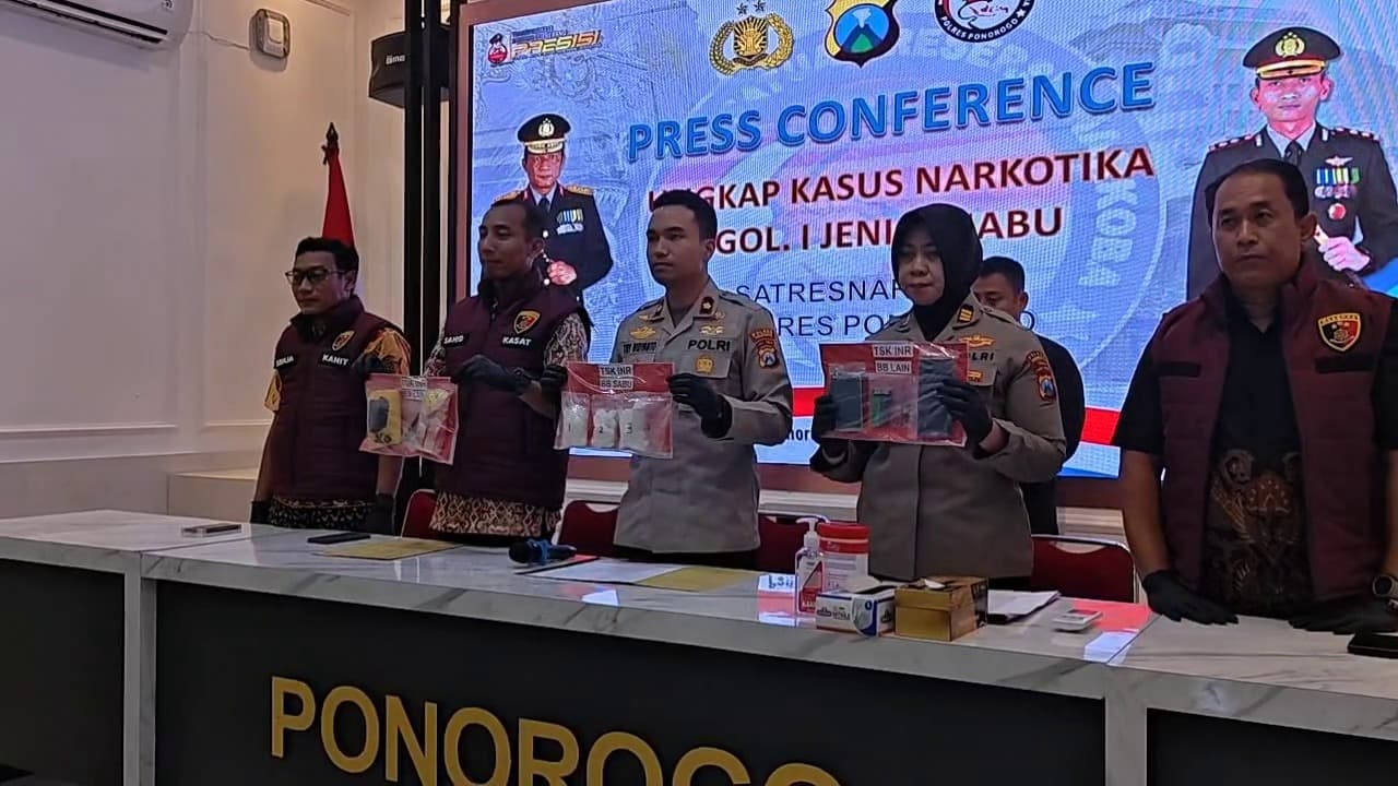 Polres Ponorogo Ungkap Peredaran 301 Gram Sabu, Nilai Capai Rp390 Juta