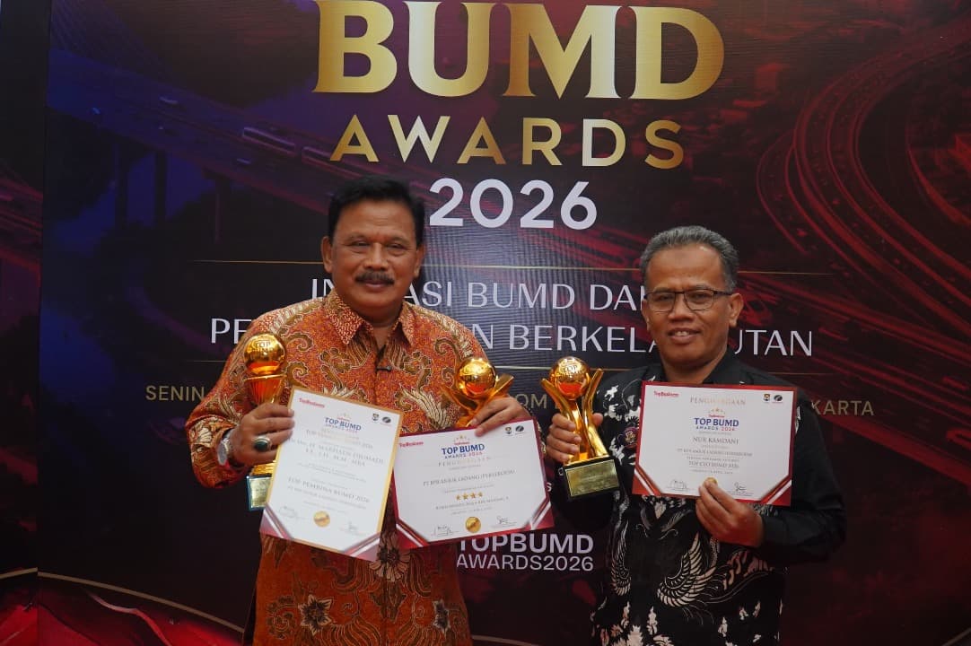 BPR Anjuk Ladang Borong Tiga Penghargaan Top BUMD Awards 2026