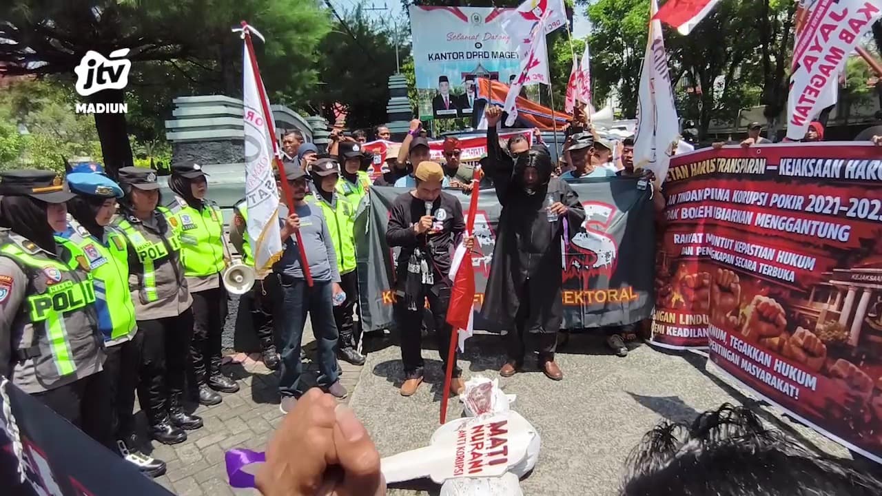 Aktivis Geruduk DPRD Magetan, Desak Pengusutan Tuntas Dugaan Korupsi Pokir