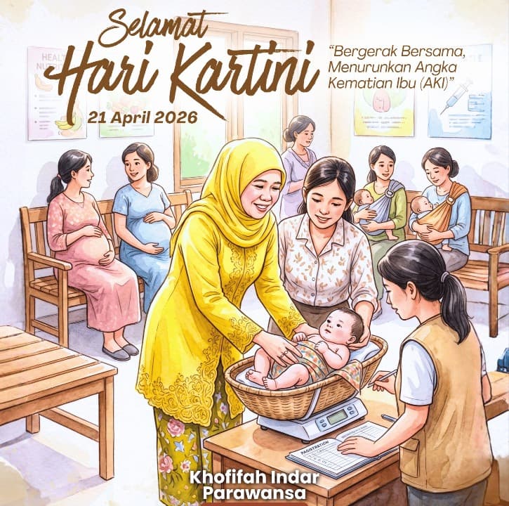 Peringati Hari Kartini 2026, Gubernur Khofifah Ajak Bergerak Bersama Turunkan Angka Kematian Ibu