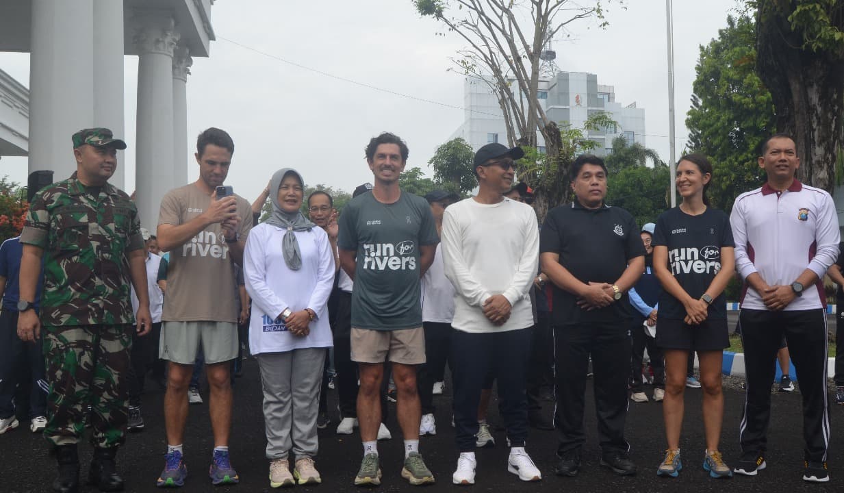 Lintasi Pulau Demi Sungai Bersih, Run For River Disambut Meriah di Bojonegoro