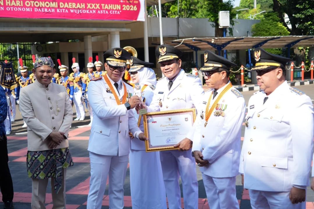 Pemkab Sidoarjo Raih Penghargaan Kinerja Tertinggi se-Indonesia di Hari Otonomi Daerah 2026