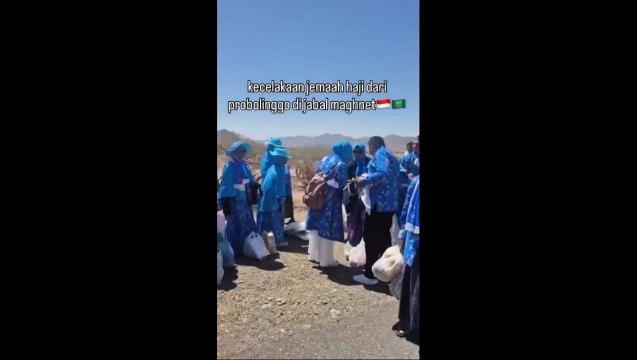 Rombongan Jemaah Haji Probolinggo Kecelakaan di Jabal Magnet Madinah, 5 Orang Luka