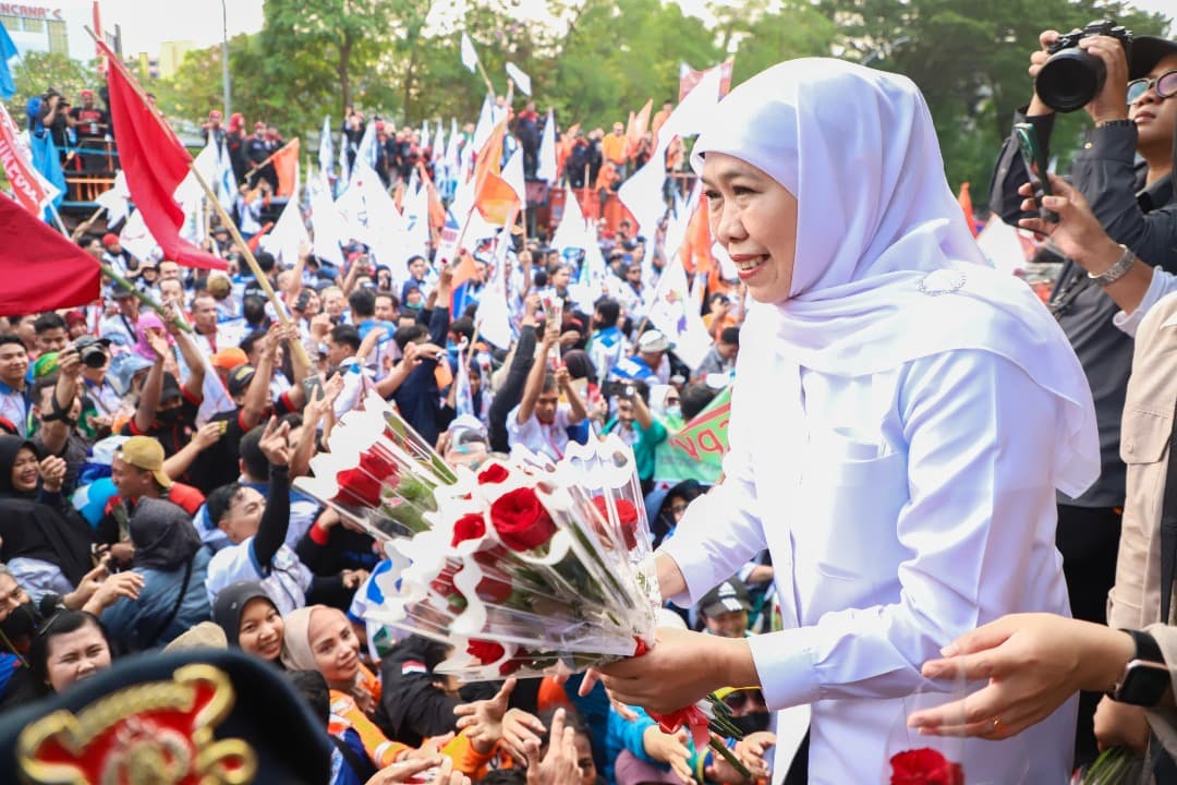 May Day 2026, Gubernur Khofifah Tegaskan Komitmen Beri Perlindungan dan Penuhi Hak Pekerja