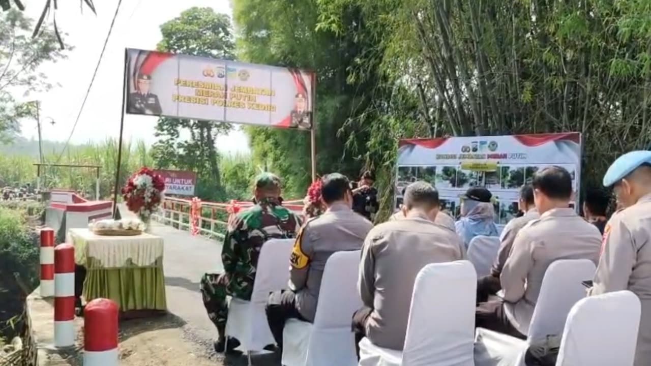 Jembatan Merah Putih Presisi Kembali Dibuka, Jalan Alternatif Kediri–Jombang Lancar Lagi