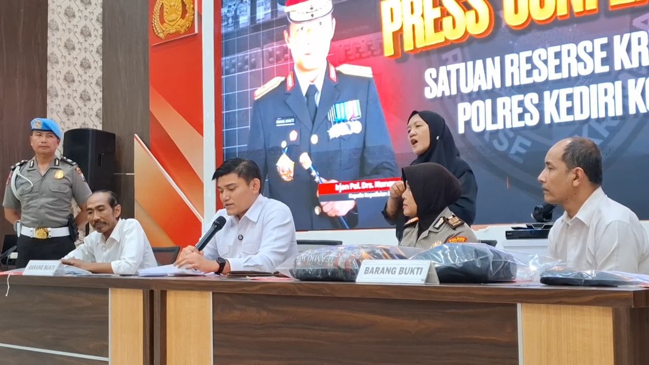 Produksi Video Porno Dijual via Telegram, 2 Pelaku Diciduk Polres Kediri Kota