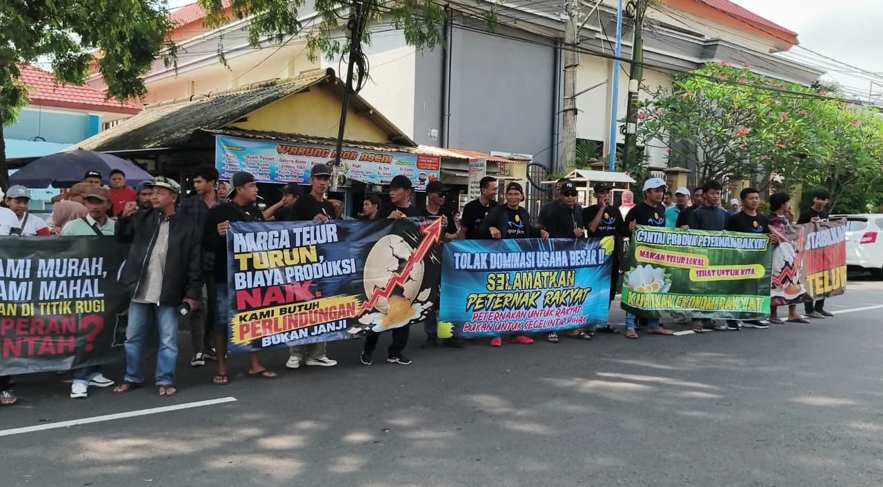 Harga Ambruk, Peternak Magetan Bagi-bagi 3 Ton Telur ke Jalanan