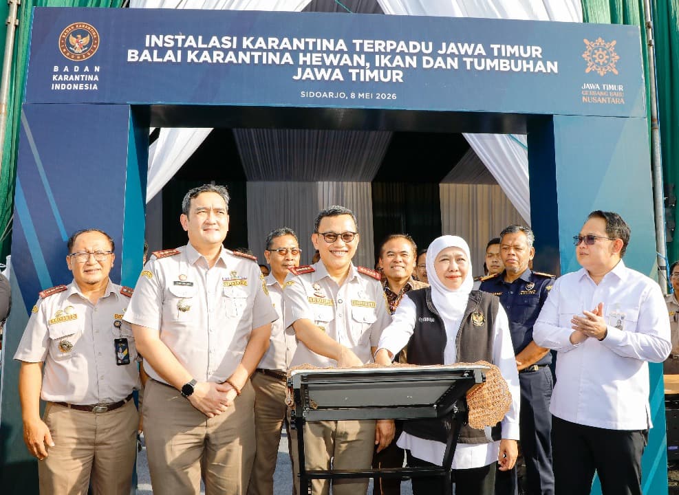 Gubernur Khofifah dan Kepala Badan Karantina RI Resmikan Instalasi Terpadu Pertama di Indonesia