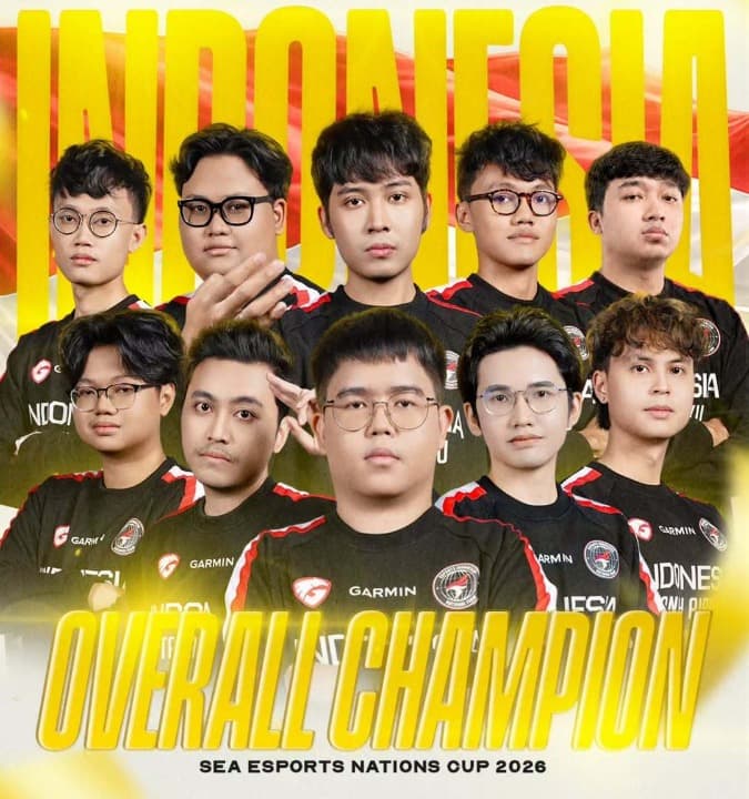 Timnas Esports Indonesia Juara Umum SEA Esports Nations Cup 2026