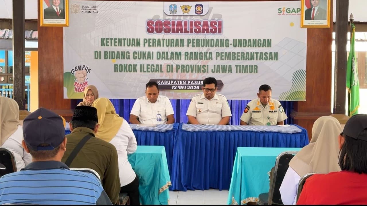 Satpol PP Jatim dan Bea Cukai Perkuat Sinergi Berantas Rokok Ilegal di Pasuruan
