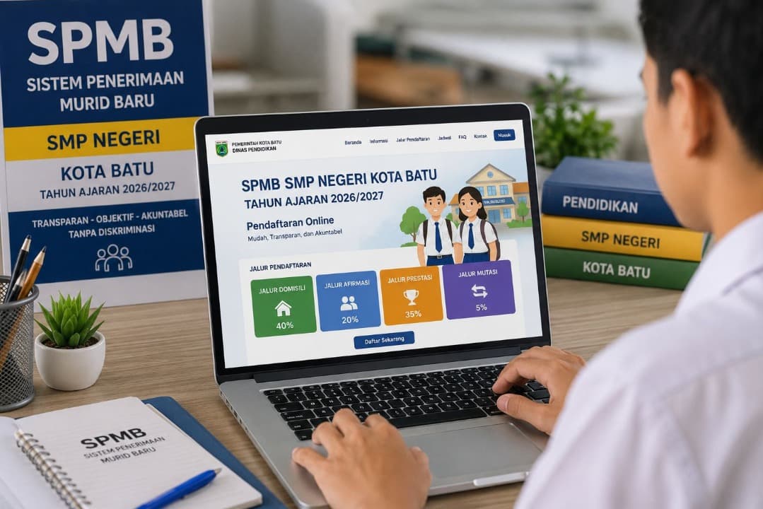 SPMB SMP Kota Batu 2026 Full Online, Pemkot Pastikan Transparan dan Bebas Titipan