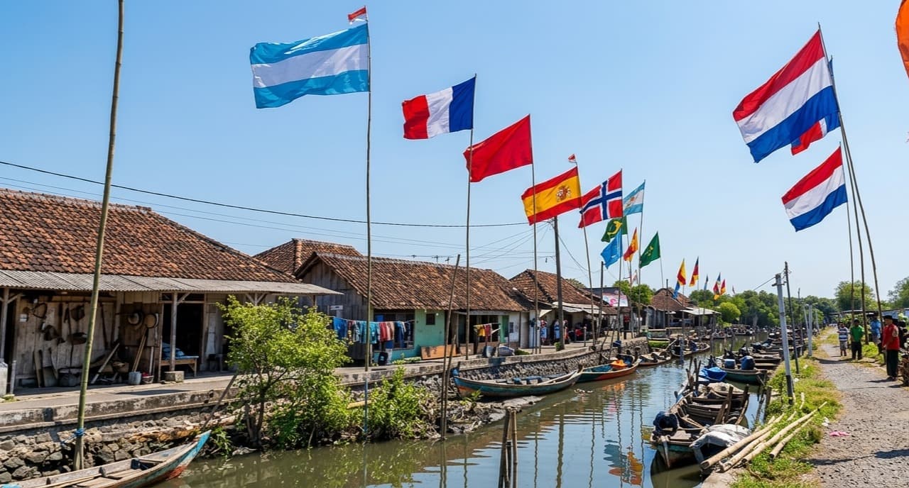 Kampung Gibol di Pasuruan Meriahkan Piala Dunia 2026 dengan Ratusan Bendera