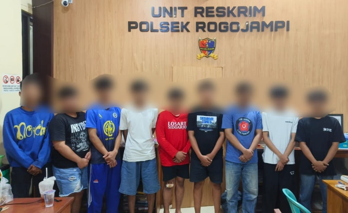 Polisi Ringkus Sembilan Tersangka Pengeroyokan Pelajar di Rogojampi