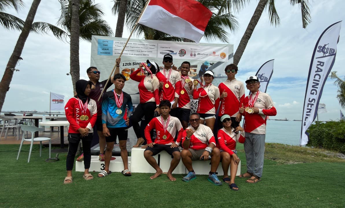 Indonesia Borong 16 Emas di Kejuaraan 12th Singapore SUP Race Series 2026