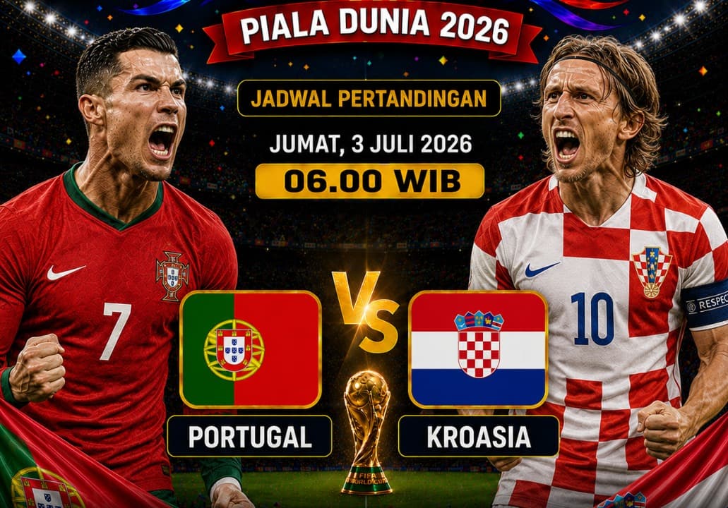 Portugal Menang Dramatis 2-1 atas Kroasia, Gol Telat Gonçalo Ramos Antar Seleção ke Babak 16 Besar Piala Dunia 2026