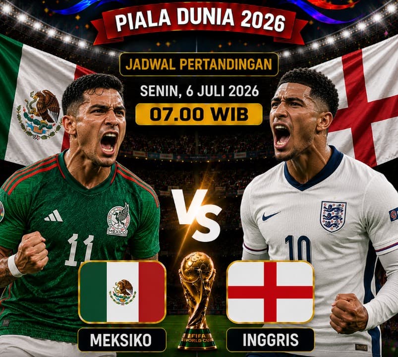Inggris Tahan Gempuran Tuan Rumah! Tekuk Meksiko 3-2 Meski Bermain dengan 10 Pemain, Lolos ke Perempat Final Piala Dunia 2026