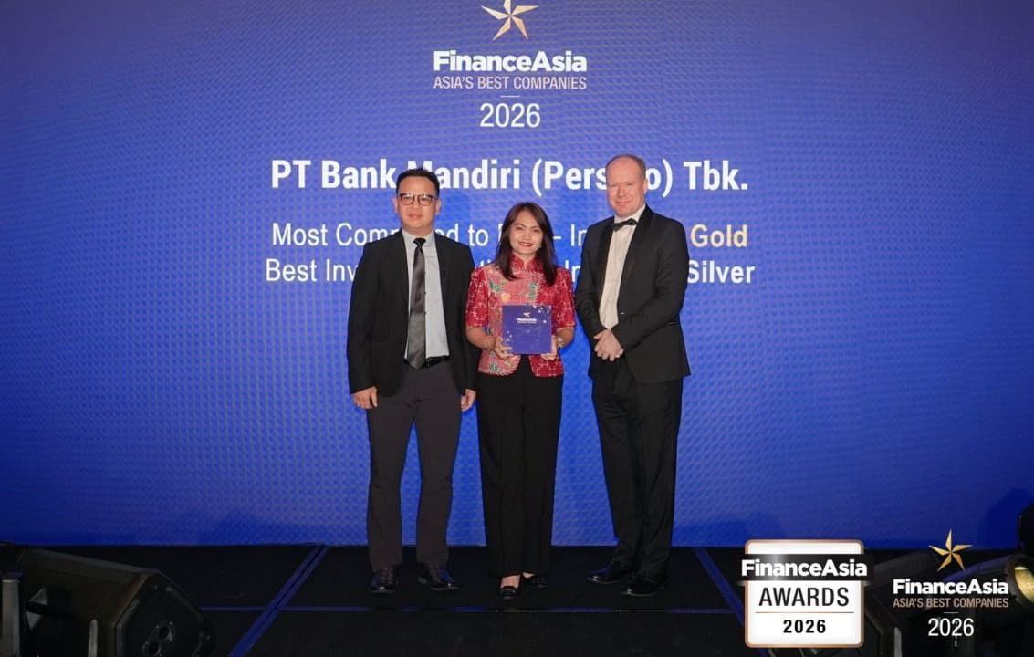 Perkuat Akselerasi Bisnis Berkelanjutan, Bank Mandiri Raih Pengakuan FinanceAsia 2026
