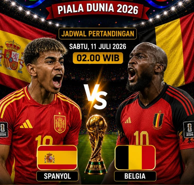 Spanyol Singkirkan Belgia 2-1, Gol Mikel Merino Antar La Roja ke Perempat Final Piala Dunia 2026