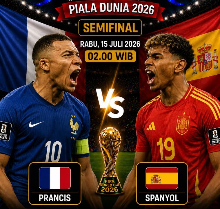 Spanyol Tundukkan Prancis 2-0, La Roja Melaju ke Final Piala Dunia 2026