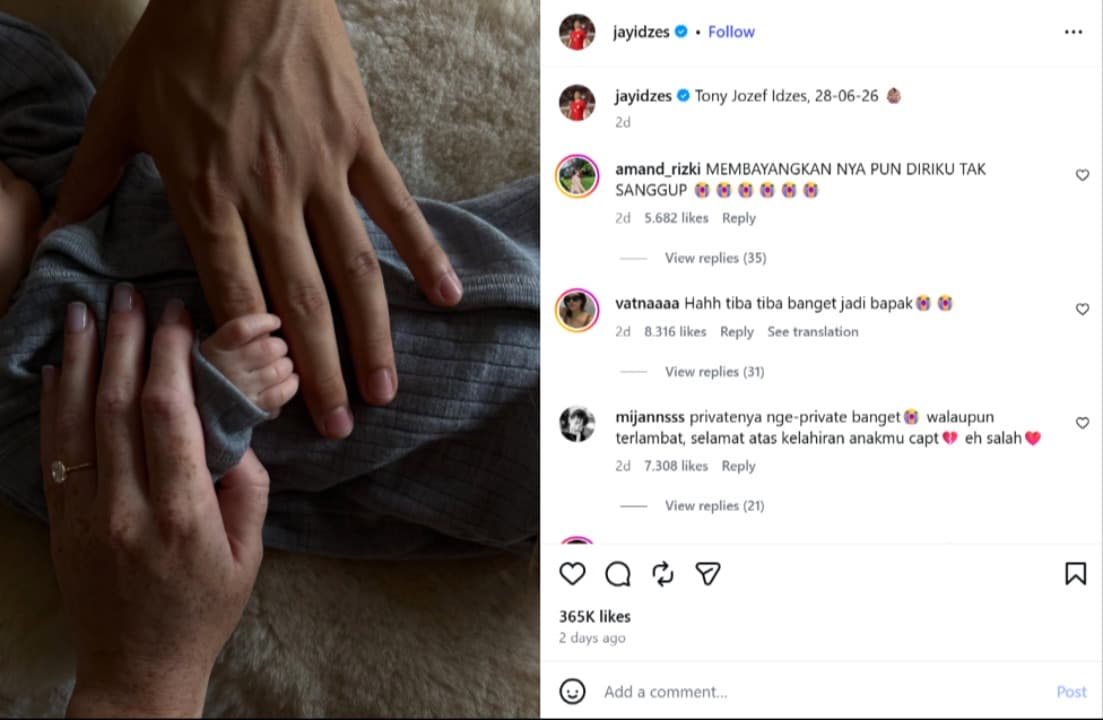 Eksklusif! Jay Idzes Resmi Menyandang Gelar Ayah, Nama Sang Buah Hati Jadi Sorotan