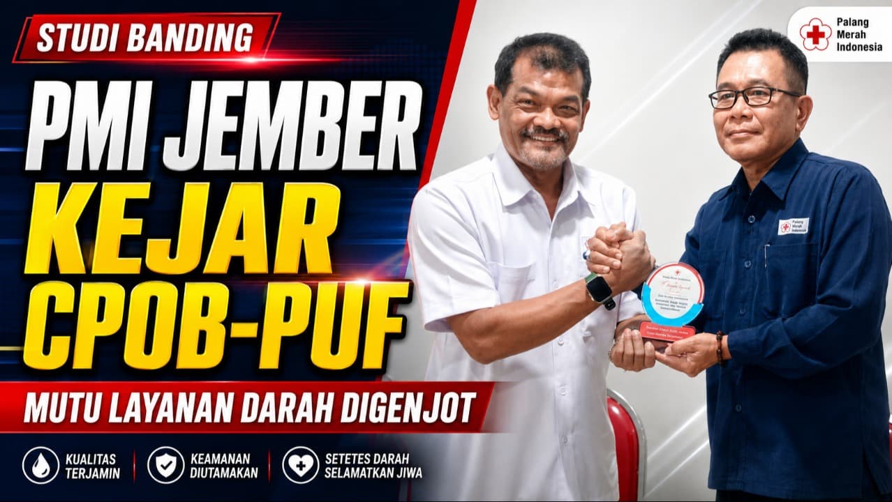 PMI Jember Kejar Sertifikasi CPOB dan PUF, Belajar ke UDD Surabaya