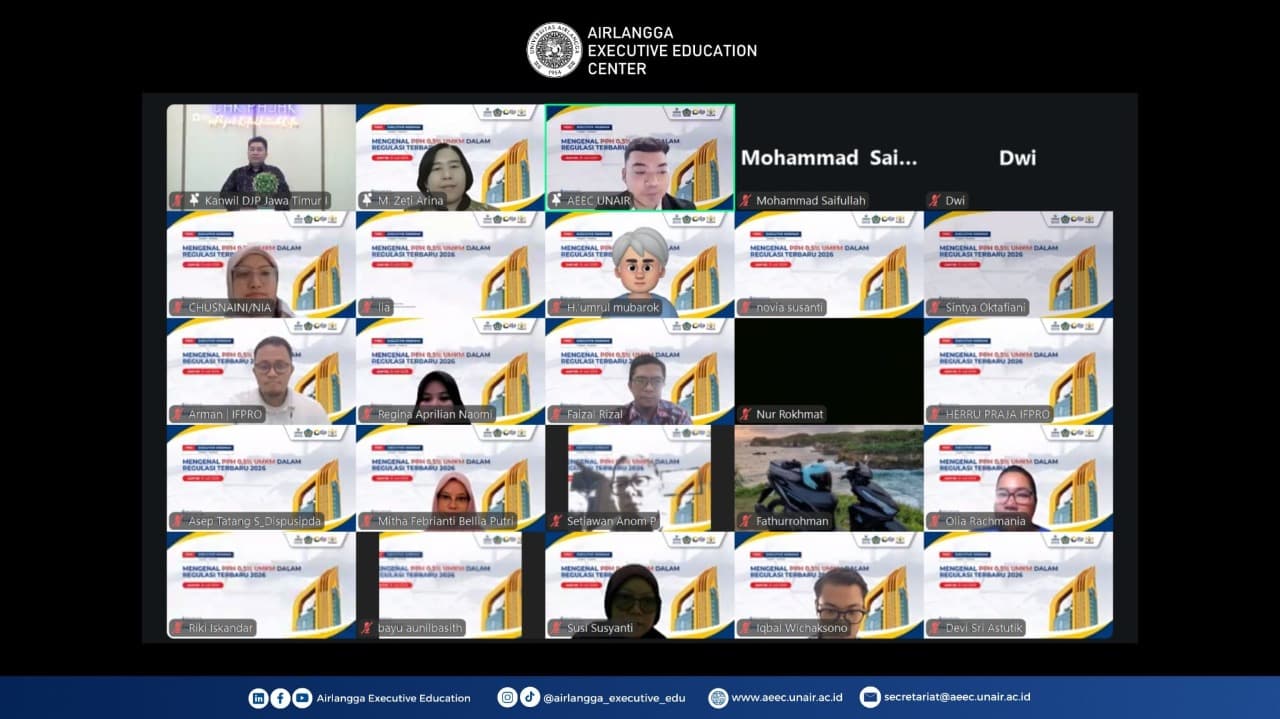 Bedah Aturan Baru PPh 0,5% UMKM, AEEC Unair dan KADIN Surabaya Gaet 300 Peserta