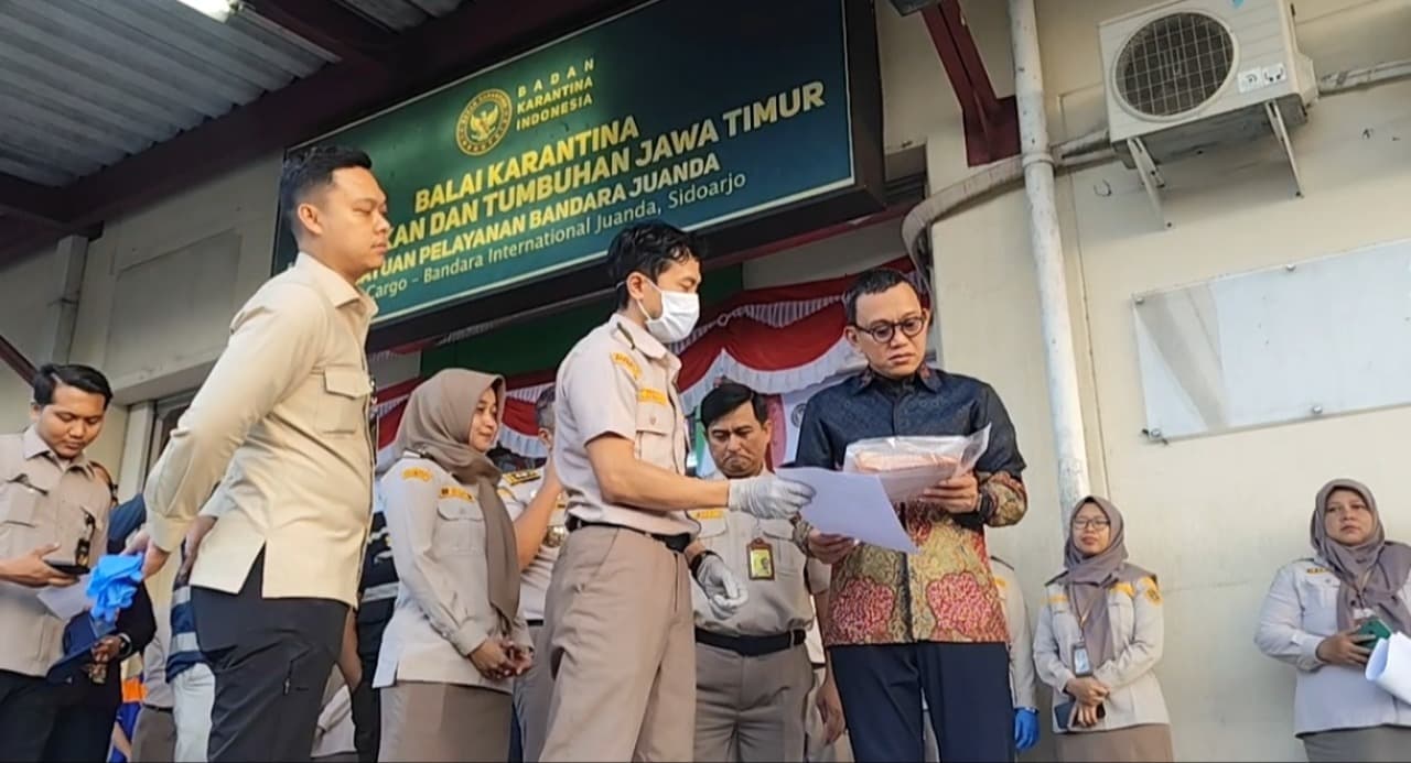 Pastikan Layanan Karantina Jatim Optimal, Kepala Barantin Sidak Terminal Kargo Bandara Juanda